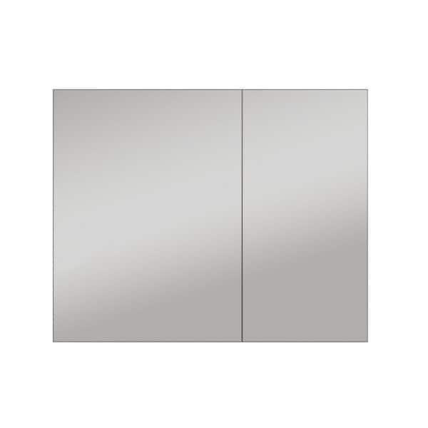 30 in. W x 24 in. H Rectangular Aluminum Medicine Cabinet with Mirror