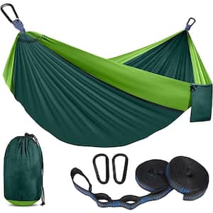 Outdoor 10 ft. Dark Green Nylon Portable Hammock, Stand Not Included
