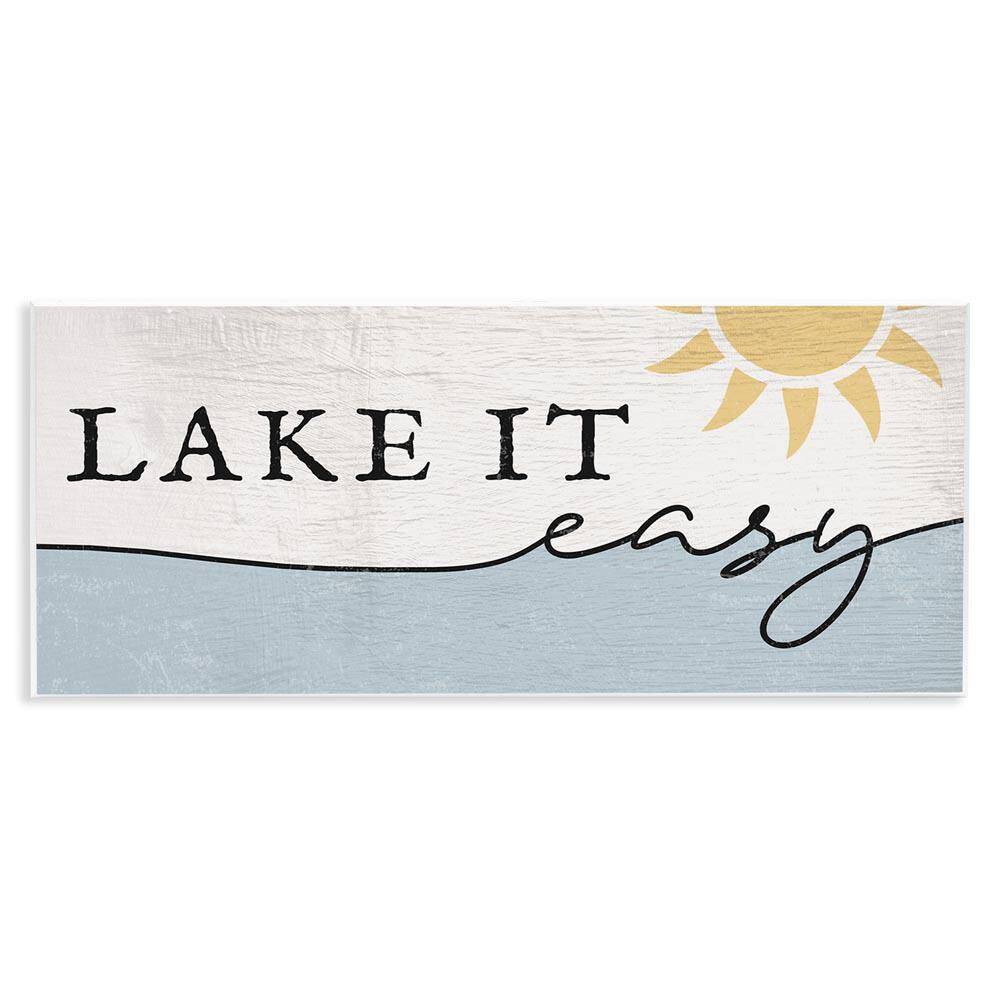 Nautical Pun Lake It Easy by Daphne Polselli Unframed Graphic Art Print Coastal 7 in. x 17 in. price history on PriceWatchPro