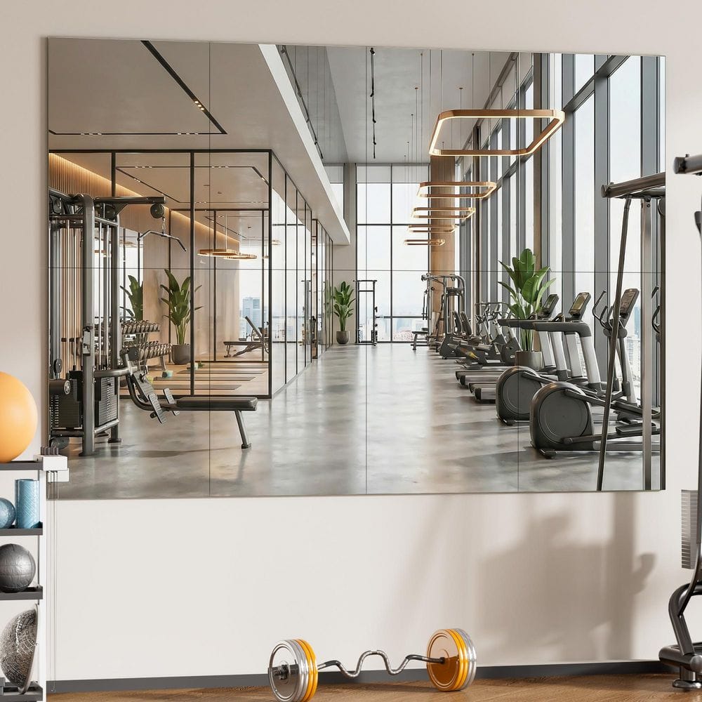 20 in. W x 28 in. H 8-Pieces Frameless Mirrors, Large Gym Mirror, Yoga Mirror, Dance Studio Mirrors, Workout Mirror price history on PriceWatchPro