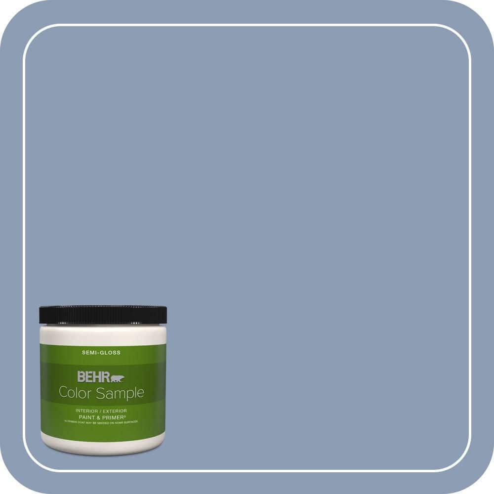8 oz. #PMD-72 Periwinkle Dusk Semi-Gloss Interior/Exterior Paint & Primer Color Sample price history on PriceWatchPro