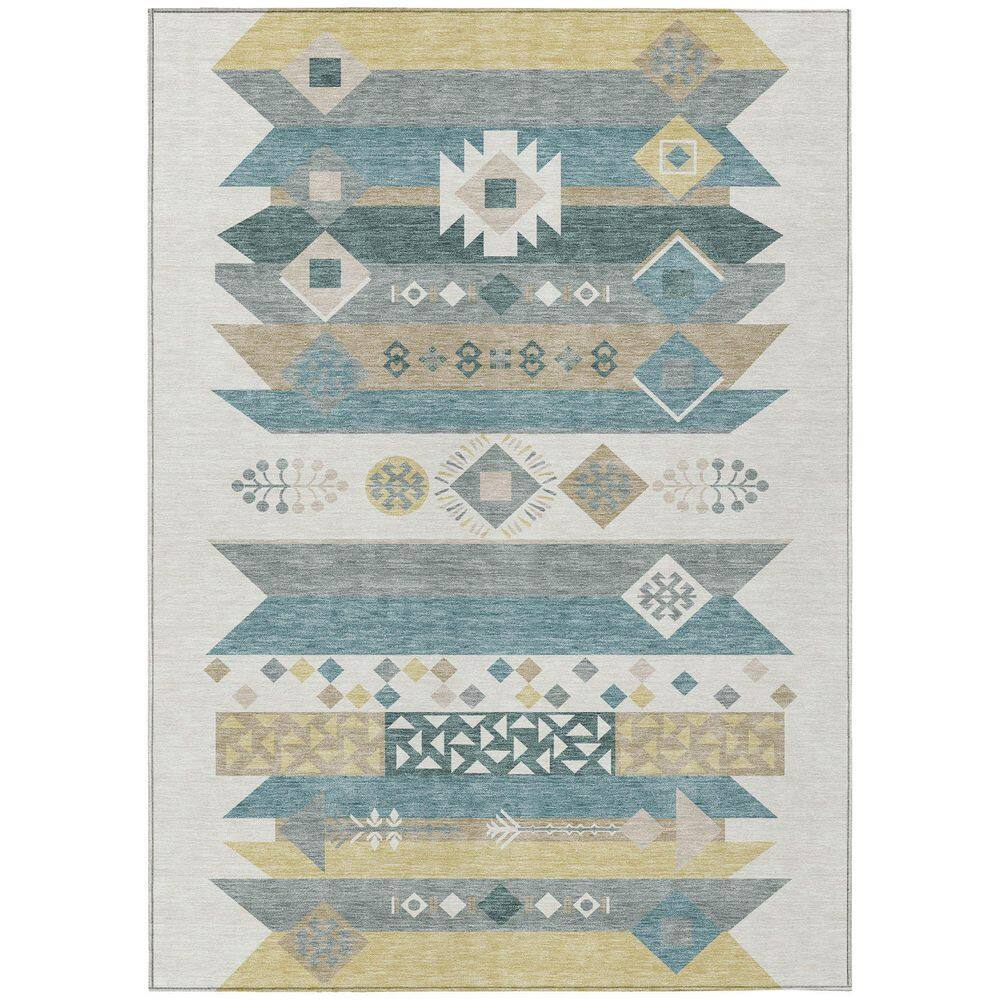 Chantille Machine Washable Indoor/Outdoor Abstract ACN2499 Ivory 3 ft. x 4 ft. Area Rug price history on PriceWatchPro