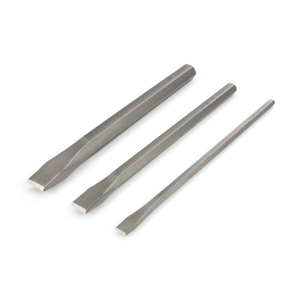 TEKTON Long Cold Chisel Set (1/2, 3/4, 1 in.) 3-Piece 66506 - The Home ...