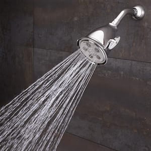 3-Spray 4.1 in. Single Wall MountHigh Pressure Fixed Adjustable Shower Head in Polished Chrome