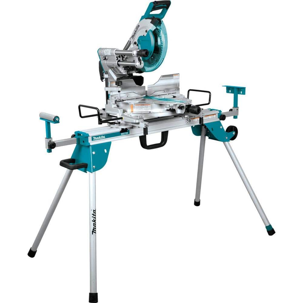 Makita 15 Amp 12 in. Dual-Bevel Sliding Compound Miter Saw with Laser and Stand -  LS1219LX