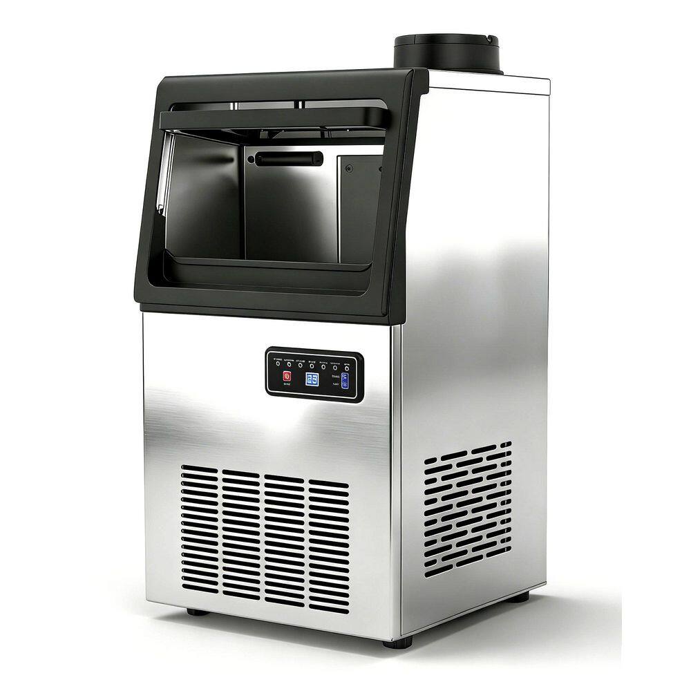13.58in Commercial Ice Maker80lbs. /24 H Freestanding Stainless Steel Ice Maker ,Crescent ice cubes ,with 15 lbs Storage price history on PriceWatchPro