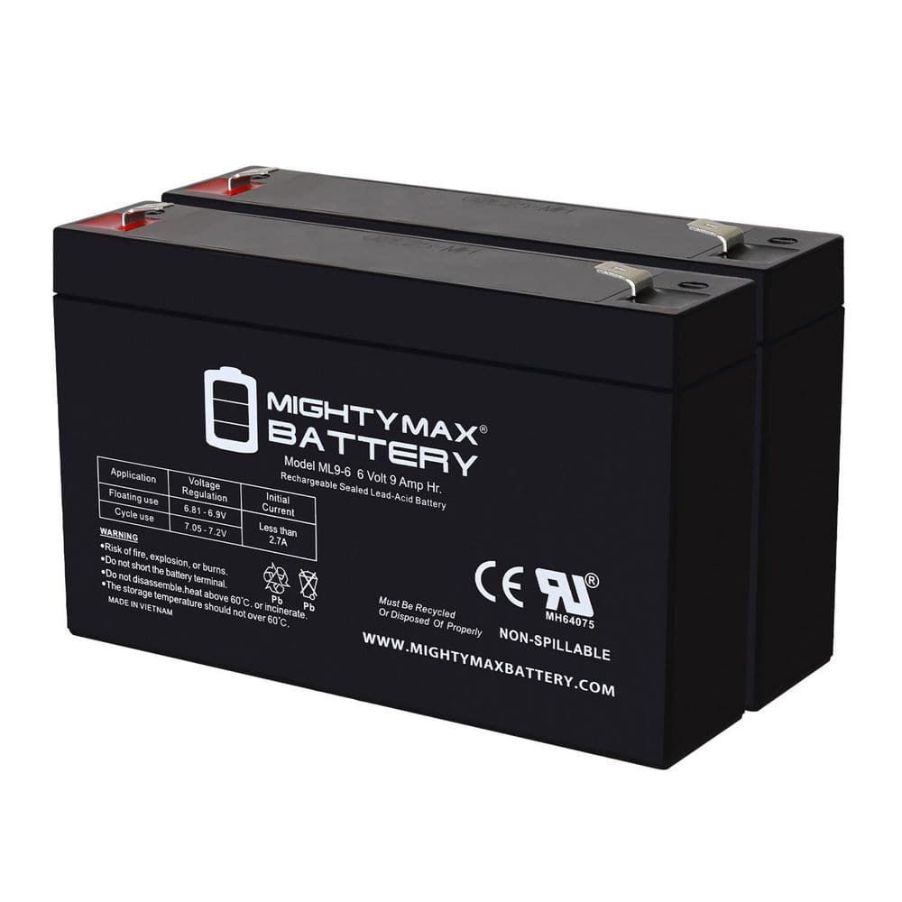 6V, 9Ah, AGM, F2 Terminal, Replacement Battery Compatible with Tripp Lite RBC62-1U - 2 Pack price history on PriceWatchPro