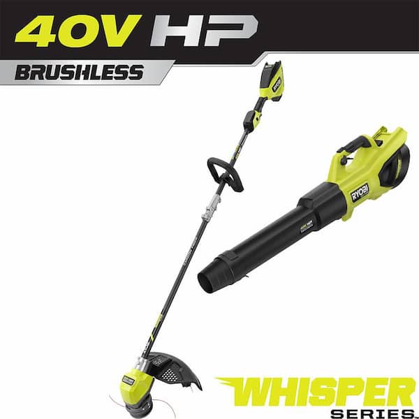 40V HP Brushless Whisper Series String Trimmer and 730 CFM Blower (2-Tool) (Tool Only)