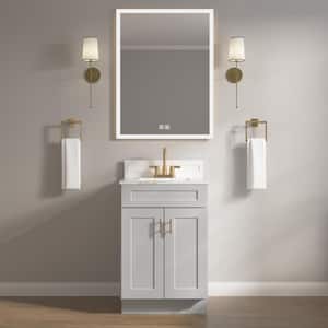 24 in. W x 21 in. D x 34.5 in. H Ready to Assemble Bath Vanity Cabinet without Top in Shaker Dove