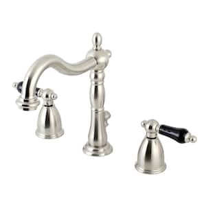 Duchess 2-Handle 8 in. Widespread Bathroom Faucets with Plastic Pop-Up in Brushed Nickel
