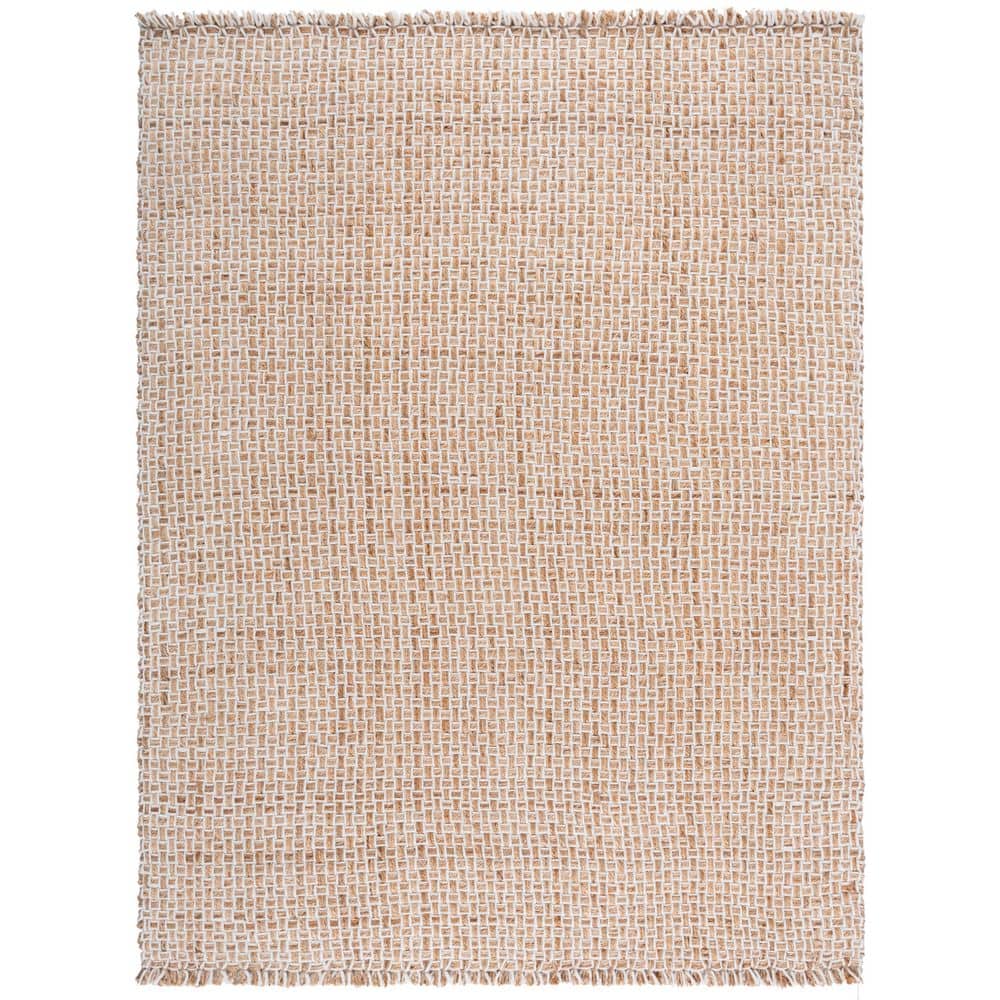 Woven Thread Rug SAFAVIEH Natural Fiber 8 ft. x 10 ft. Natural/Ivory Woven Thread Area ...