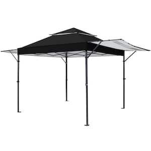 10 ft. x 17 ft. 2-Tiered Pop-up Gazebo Canopy with Tilt Angle-Adjustable Double Awnings