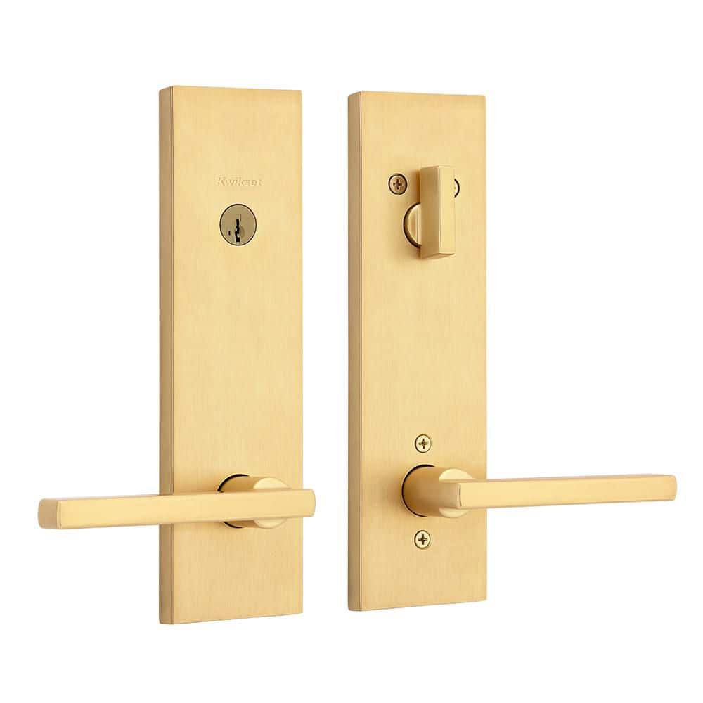 Halifax Satin Brass Keyed Entry Set Single Cylinder Door Handleset ft SmartKey Security price history on PriceWatchPro