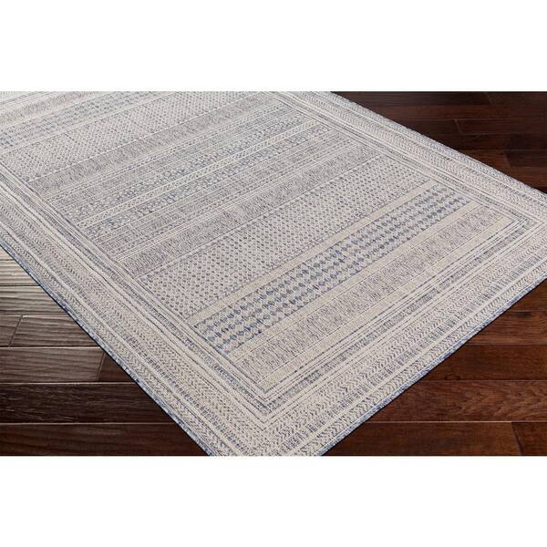 Innaki Blue 5 ft. x 7 ft. Global Indoor/Outdoor Area Rug