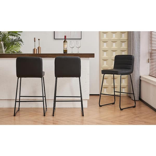 Home 2 Office Lakeview 26 in. Black Low Back Metal 36.42 in