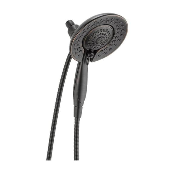 Delta In2ition 5-Spray Patterns 2.5 GPM 6.81 in. Wall Mount Dual Shower Heads in Venetian Bronze