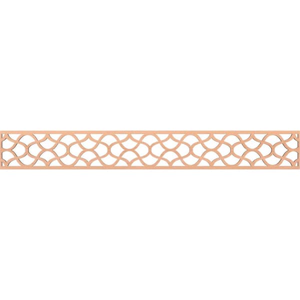 Ekena Millwork Resort Fretwork 0.375 in. D x 46.5 in. W x 6 in. L Alder Wood Panel Moulding