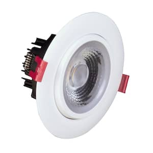 4 in. White 3000K Remodel IC-Rated Recessed Integrated LED Gimbal Downlight Kit