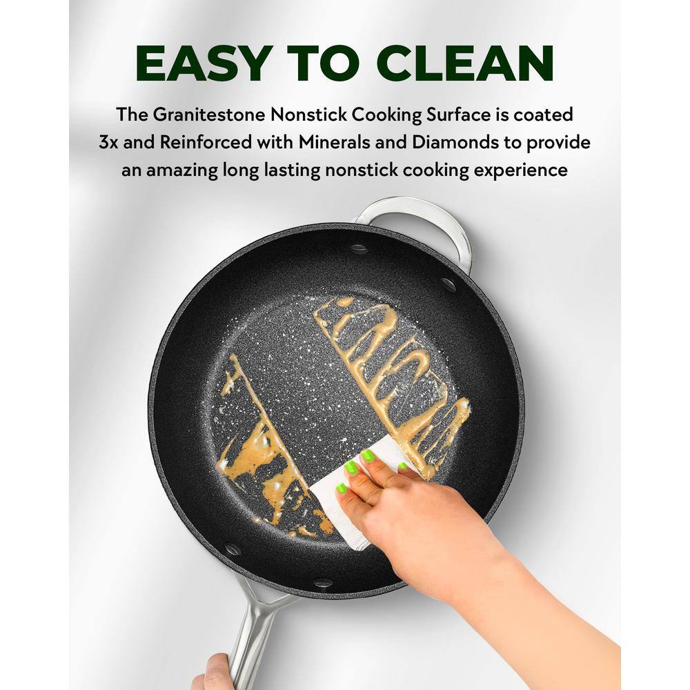 Armor Max 4 Qt Nonstick Aluminum Deep Saute Pan with Lid
