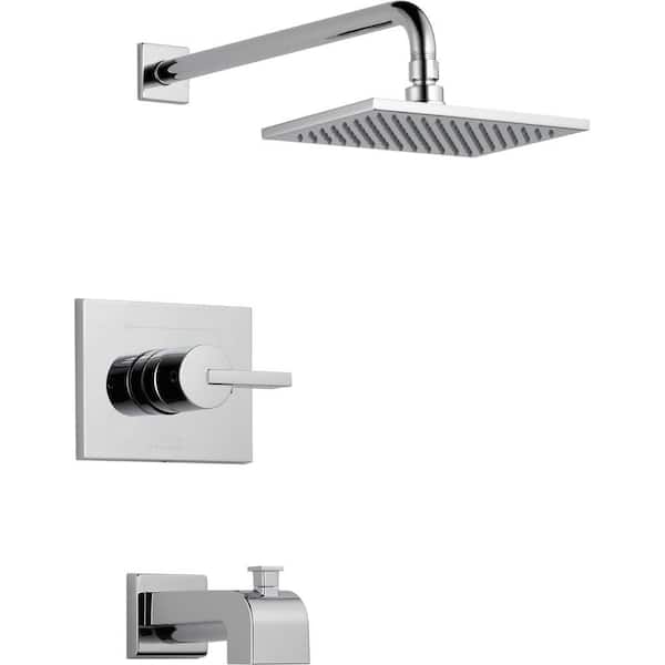 Delta Vero 1-Handle Tub and Shower Faucet Trim Kit Only in Chrome (Valve Not Included)