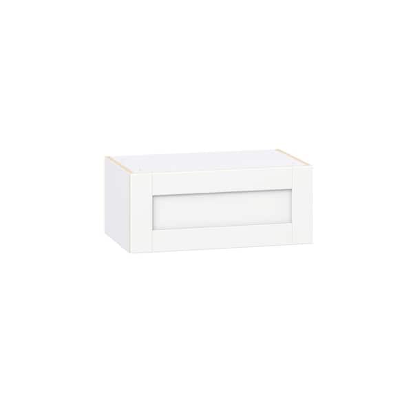 Milton 24 in. W x 14 in. D x 10 in. H Assembled Shaker Wall Bridge Kitchen Cabinet in Bright White with Lift Up Door