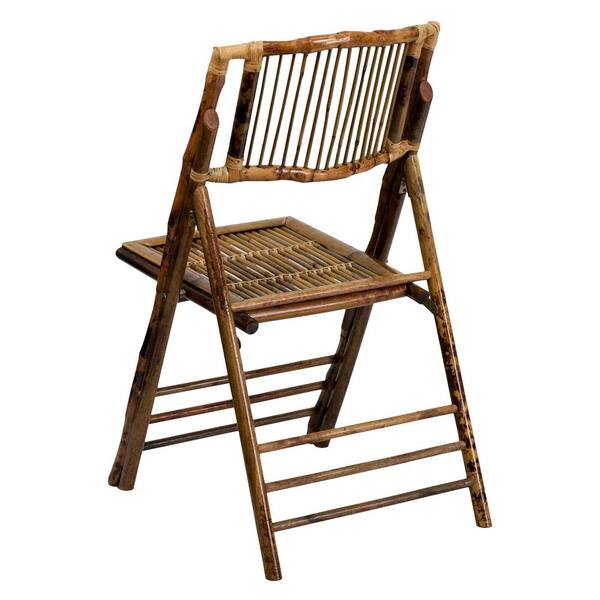 Flash Furniture Bohemian Bamboo Folding Dining Chairs with