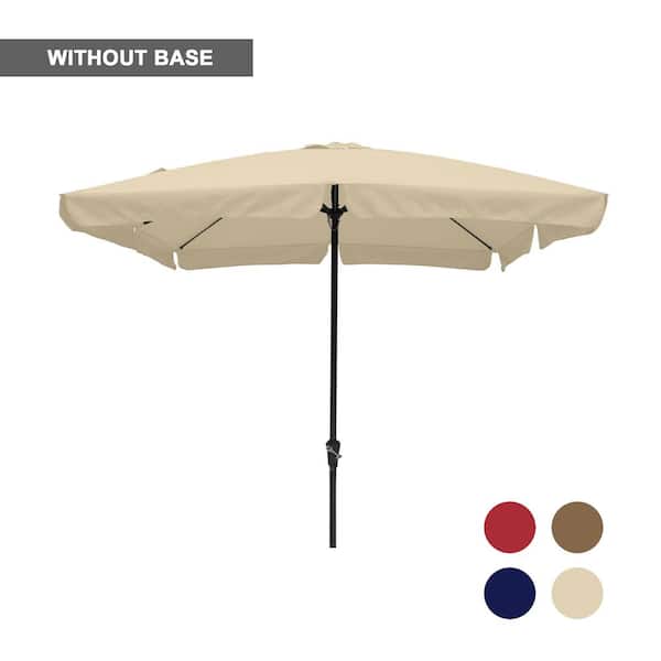 Mondawe 10 ft. x 8 ft. Rectangle Tan Market Patio Umbrella