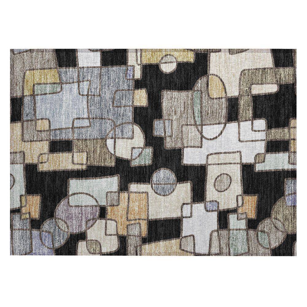 Chantille Machine Washable Indoor/Outdoor Abstract ACN2503 Black 2 ft. x 3 ft. Accent Rug price history on PriceWatchPro
