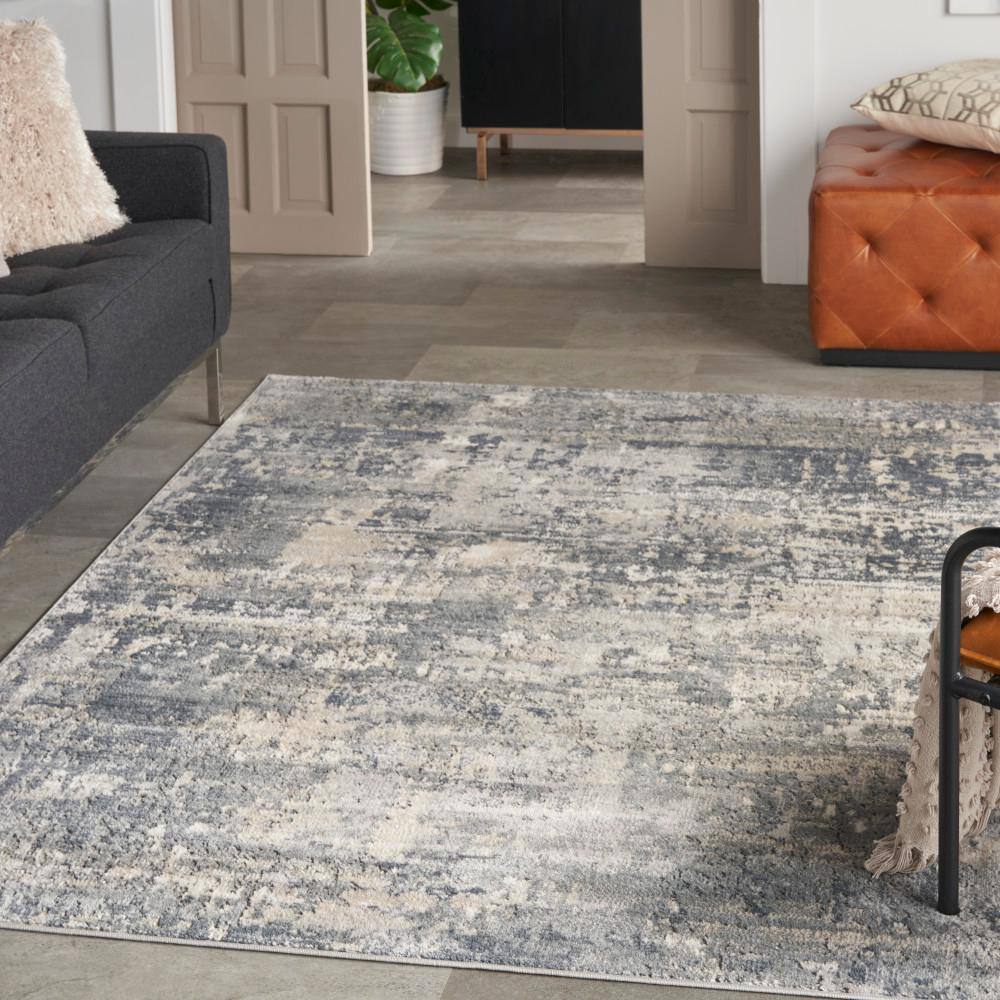 Mineral Hues Handmade Abstract 5' x 7' Beige/Grey Synthetic Rug