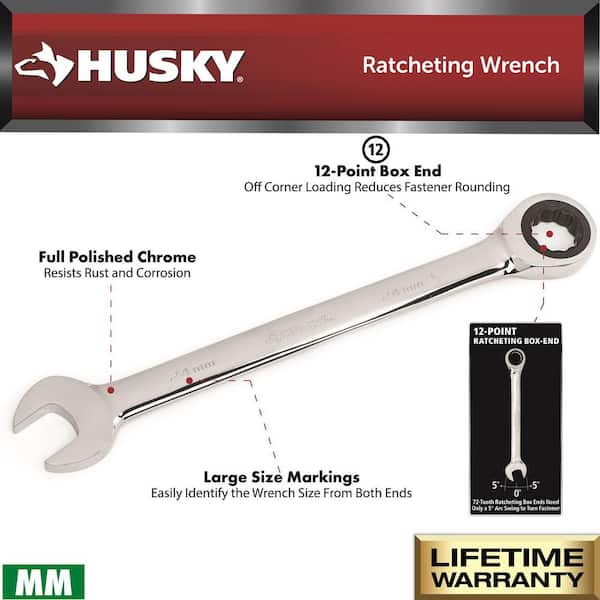 Husky SAE and Metric Ratcheting Wrench Set in EVA Tray (30-Piece) - 3