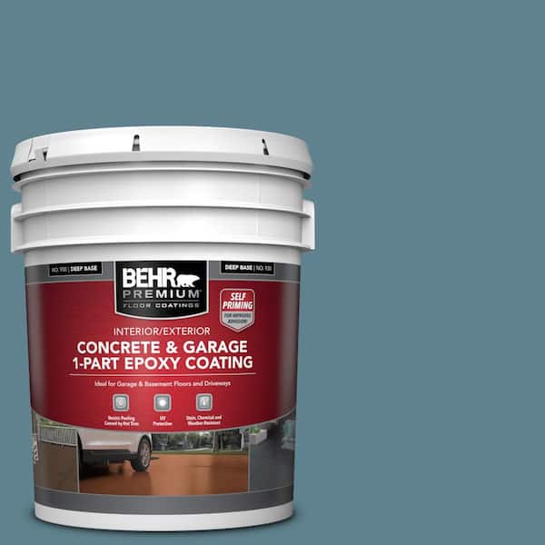 BEHR PREMIUM 5 gal. #S470-5 Blueprint Self-Priming 1-Part Epoxy Satin Interior/Exterior Concrete and Garage Floor Paint