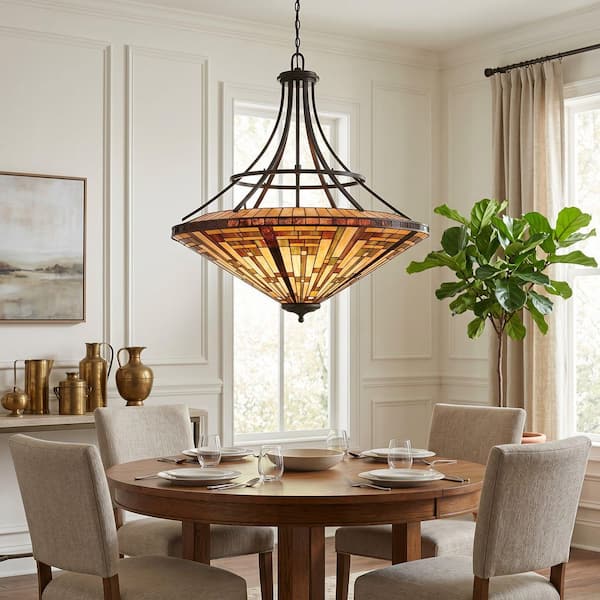 Quoizel Stephen 8-Light Vintage Bronze Bowl Pendant Light