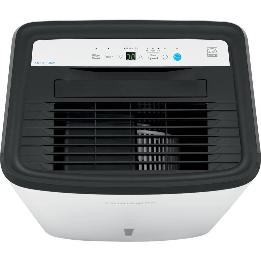 Frigidaire 50-Pint White Dehumidifier with Built-In Pump