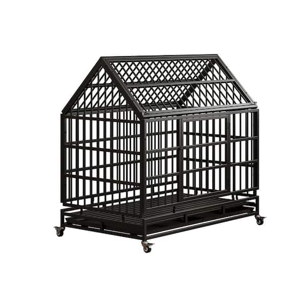 48 in. Heavy Duty Dog Crate with Wheels for Large and Medium Dogs