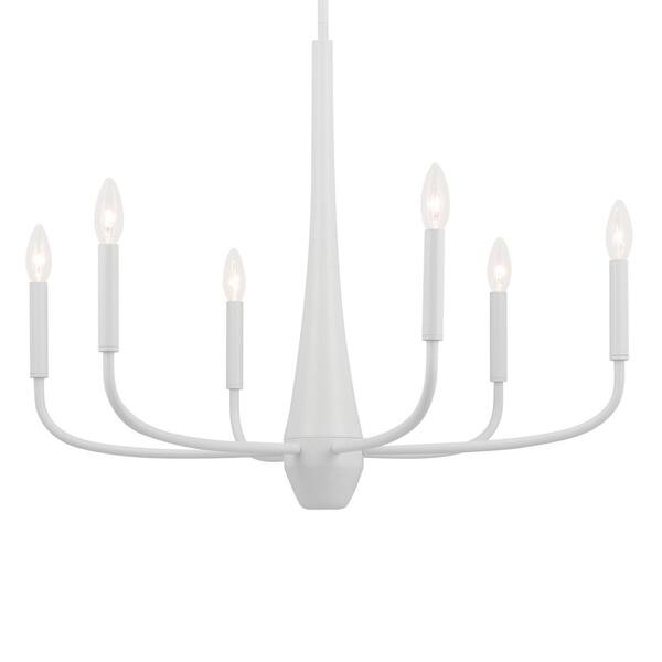 Kichler Deela 6-Light White Modern/Contemporary Chandelier