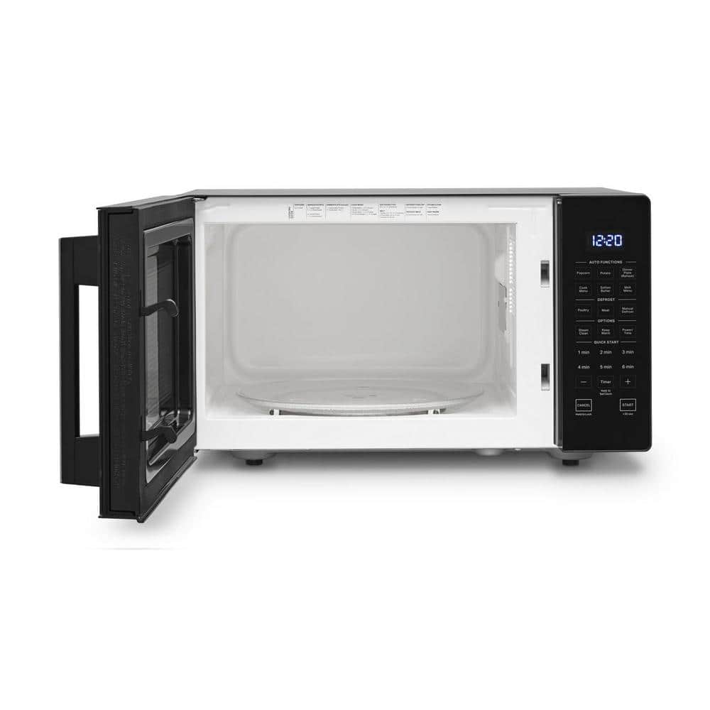 Black 19-Inch Compact Countertop Microwave with LED Display