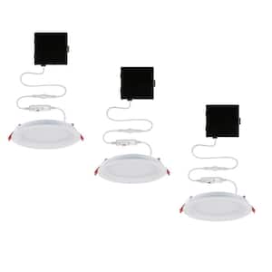 Slim Baffle 6 in. Color Selectable New Construction and Remodel Canless Recessed Integrated LED Kit (3-Pack)