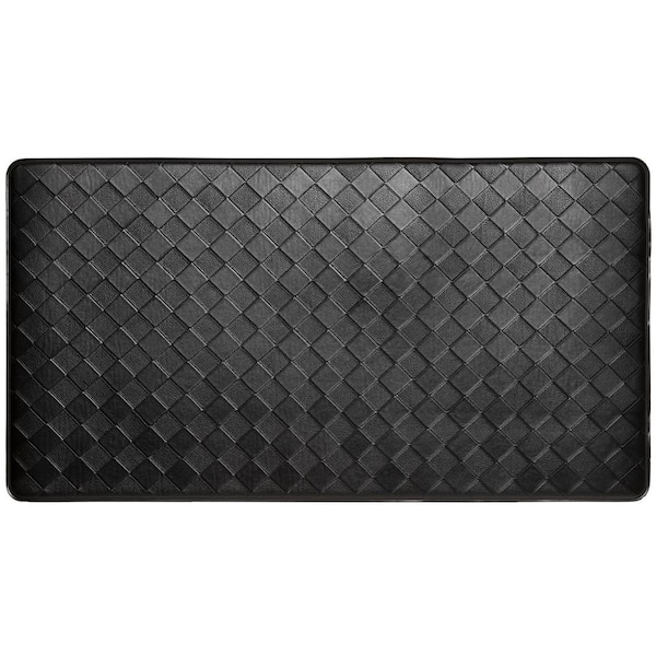 Home Dynamix Trenton Solace Black 17 in. x 32 in. Anti Fatigue Kitchen Mat