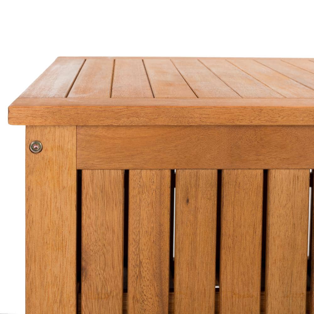 Abri Natural Teak Eucalyptus 47.6 Inch Outdoor Deck Box