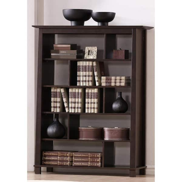 Baxton Studio Havana Dark Brown Wood 5-Tier Open Shelf