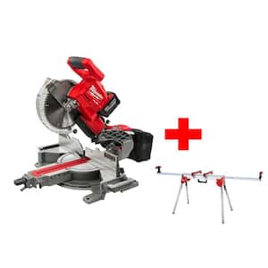 M18 FUEL 18V Lithium-Ion Brushless Cordless 10 in. Dual Bevel Sliding Compound Miter Saw Kit W/ Miter Stand