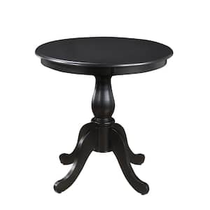 Danielle Glass Black Glass 30 in. Pedestal Dining Table (Seats 2)
