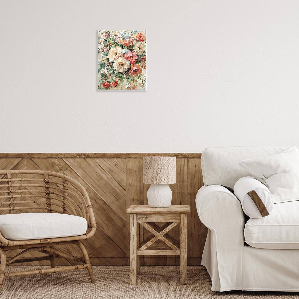 Aged Abstract Flowers by Franklyn Gregory Unframed Nature Graphic Art Print 14 in. x 11 in. price history on PriceWatchPro