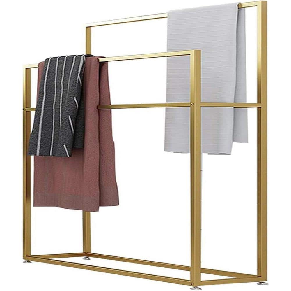 PRIMEPLUS 2Tier 2 Towel Holders Floor Standing Stainless Steel Towel