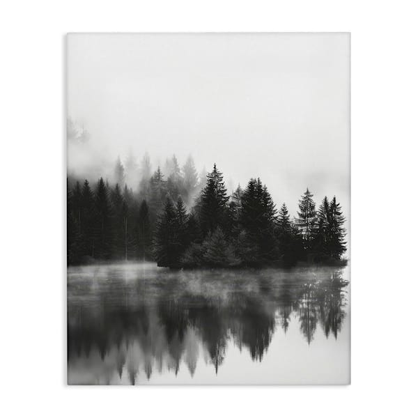Stupell Industries Dark Tree Reflections by Petal Prints Design Unframed Nature Graphic Art Print 20 in. x 16 in.
