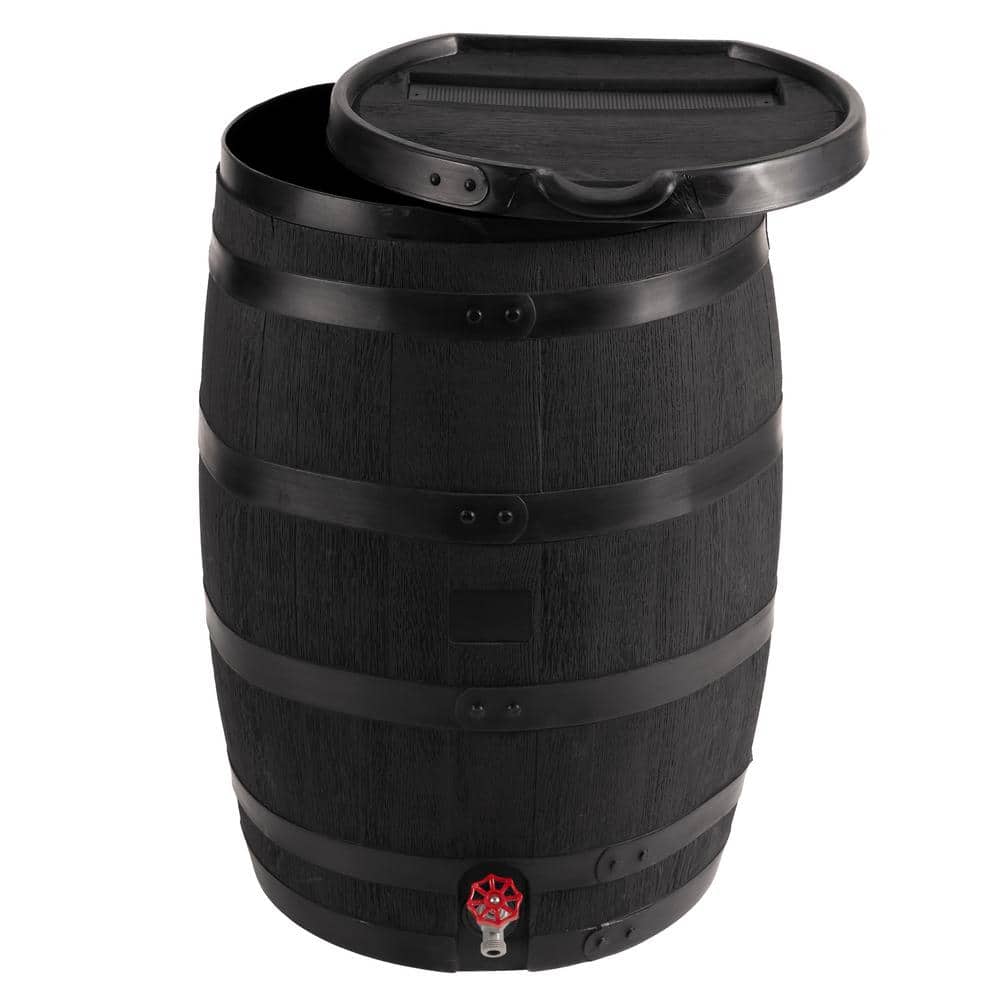 RTS Home Accents 55 Gal. Premium Flat Back Eco Rain Barrel