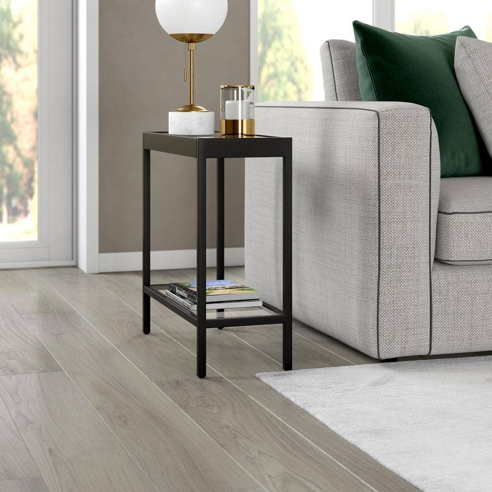 Alexis 24 in. Wide Blackened Bronze Rectangular Side Table - thumbnail 4