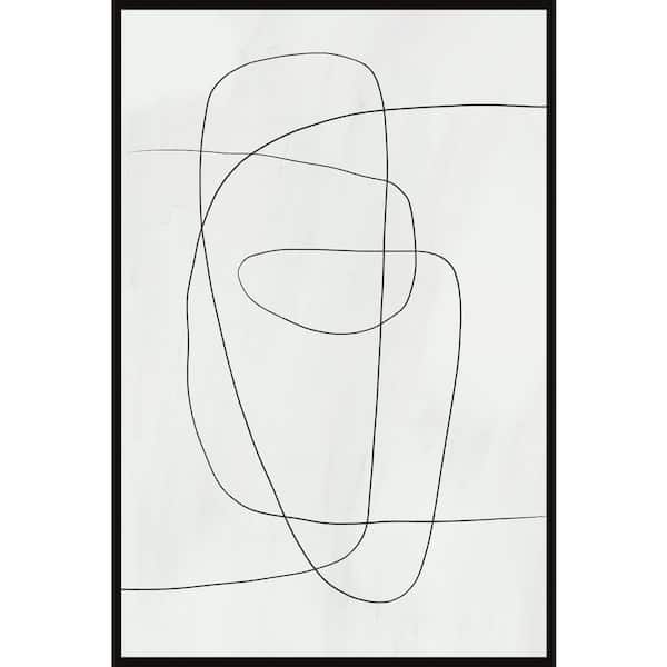 Unbranded "Go That Way" by Marmont Hill Floater Framed Canvas Abstract Art Print 30 in. x 20 in.