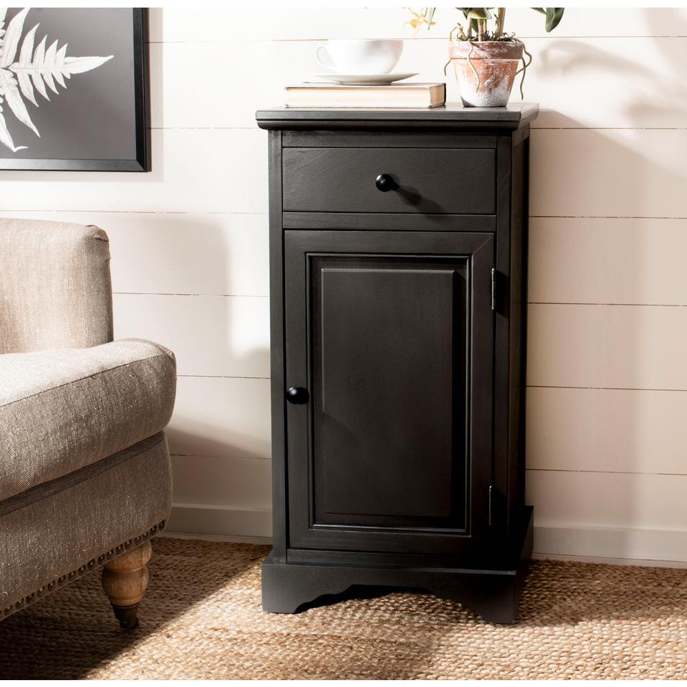 Transitional Grey Pine Freestanding Office Storage Cabinet