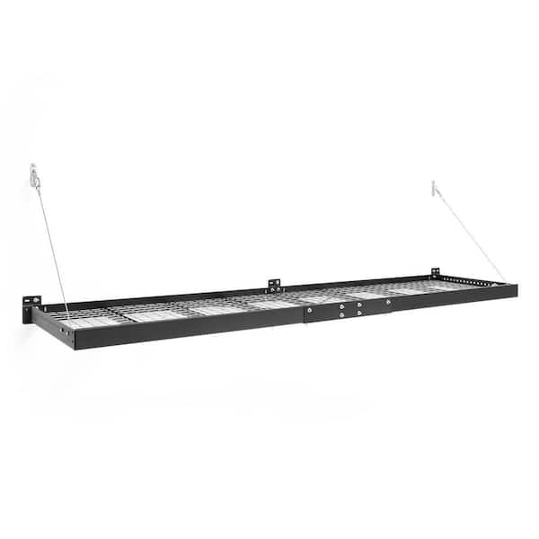 Pro Series 2 ft. x 8 ft. Steel Garage Wall Shelving in Black (2-Pack)